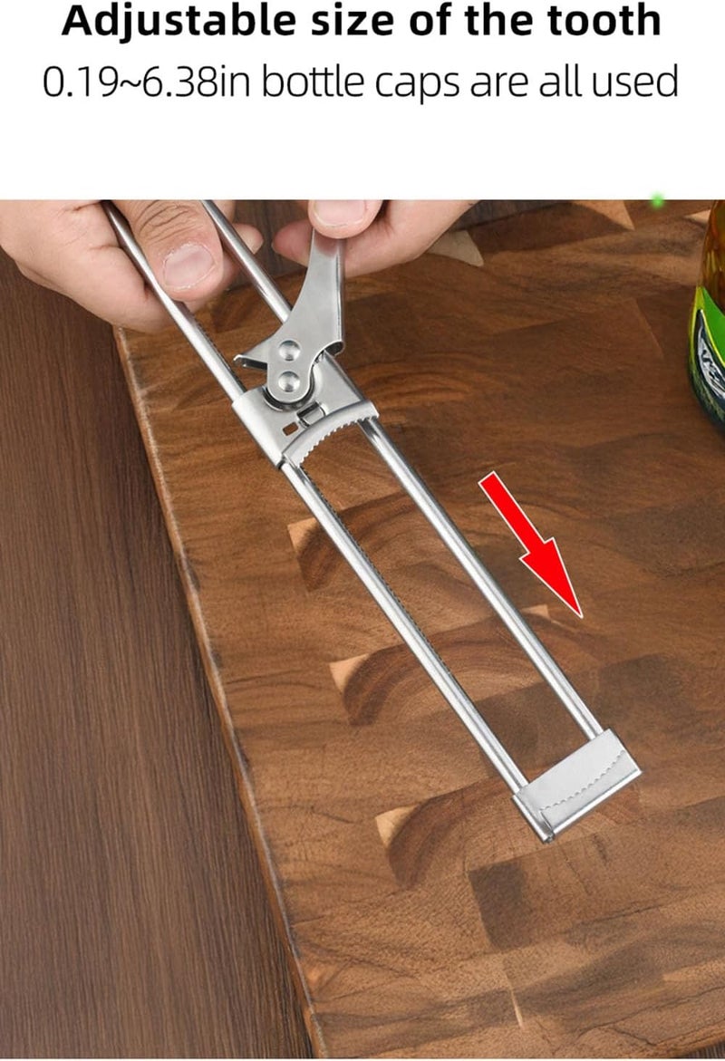 LYW Jar Openers,Adjustable Multifunctional Stainless Steel Can Opener,Stainless Steel Can Opener Bottle Jar Lid Gripper Household Kitchen Tool, Manual Jar Bottle Opener Kitchen Accessories (1 Pcs) - Image 3